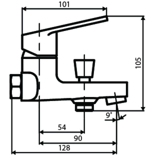 Смеситель для ванны Dorff Prime D4010000 Смеситель для ванны Dorff Prime D4010000