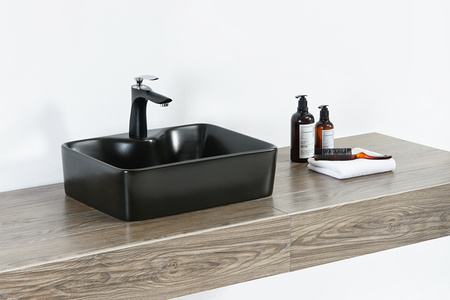 Раковина накладная (48х37) Orange  B01-475MB черный матовый