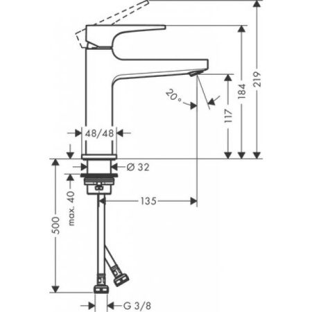 Смеситель для раковины Hansgrohe Metropol 32508000