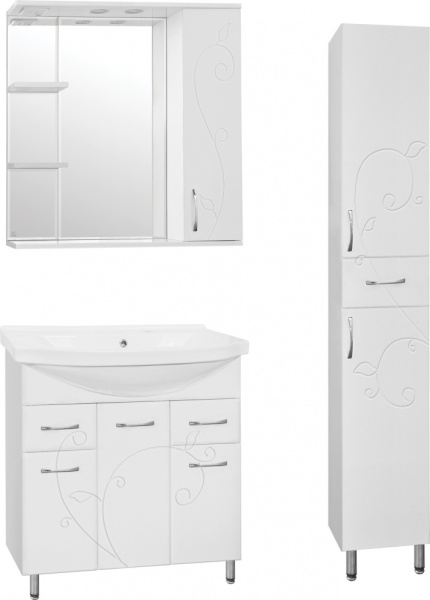 Зеркало-шкаф Style Line Эко Фьюжн (80x83) ЛС-00000080 белый