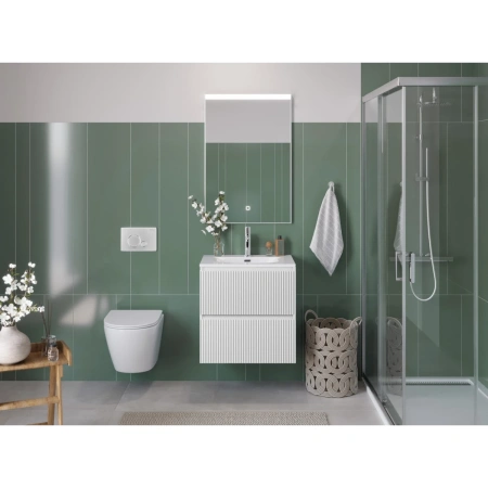 Тумба под раковину 50 BelBagno Uno UNO-MINI-500-2C-SO-BO белый матовый, без раковины
