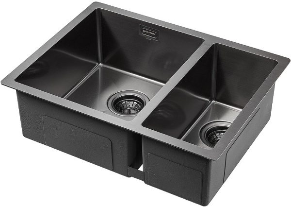 Кухонная мойка Paulmark Annex PM545944-GML вороненая сталь левая