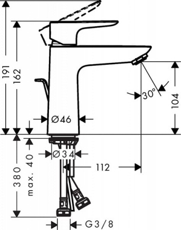 Смеситель для раковины Hansgrohe Talis E 71715000