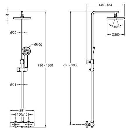 Душевая система Jacob Delafon Marcel E25084-CP