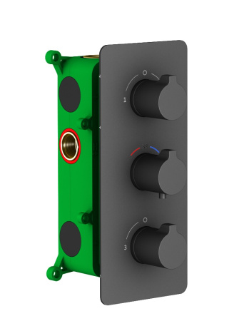 Душевая система встроенная с термостатом Timo Petruma черный SX-5149/03SM