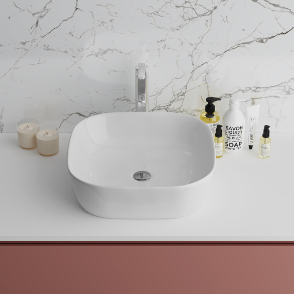 Раковина накладная (42,5х42,5) Grossman Style GR-3019, белый