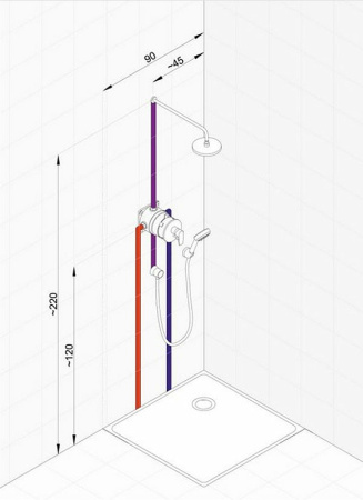 Душевой комплект Kludi Pure&Style 376400565