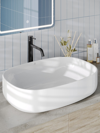 Раковина накладная (60х42) Agger ASO21600 белый глянец