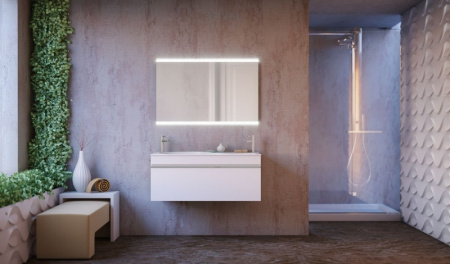 Тумба под раковину RAVAL Hotte 100 подвесная белая Hot.01.100/P/W