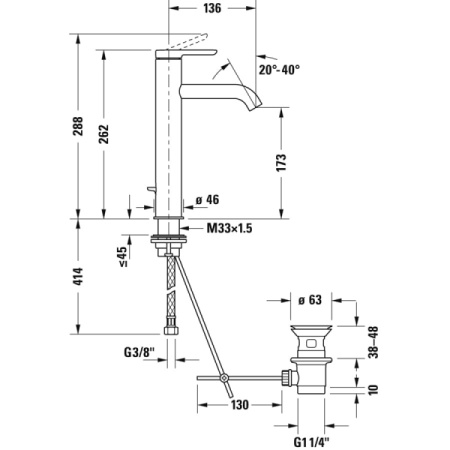 Смеситель Duravit C11030001010