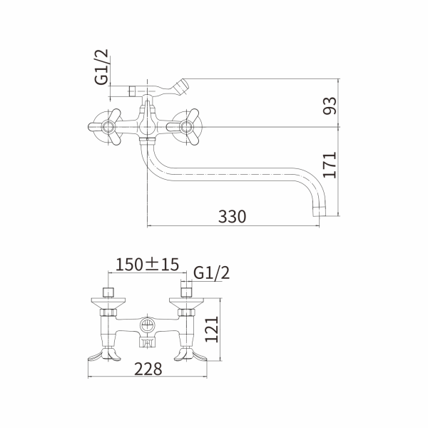 Смеситель для ванны FASHUN  A2612