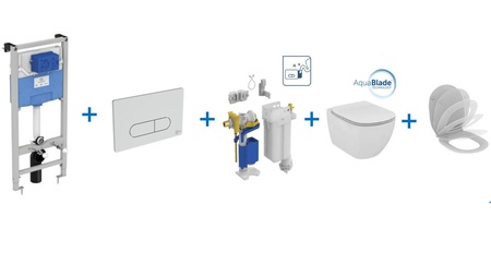 Комплект унитаз + инсталляция Ideal Standard Tesi AquaBlade R029901