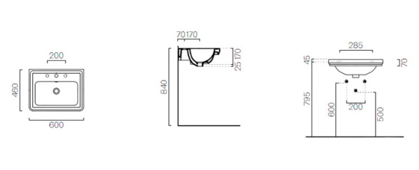 Раковина GSI Classic 8731111