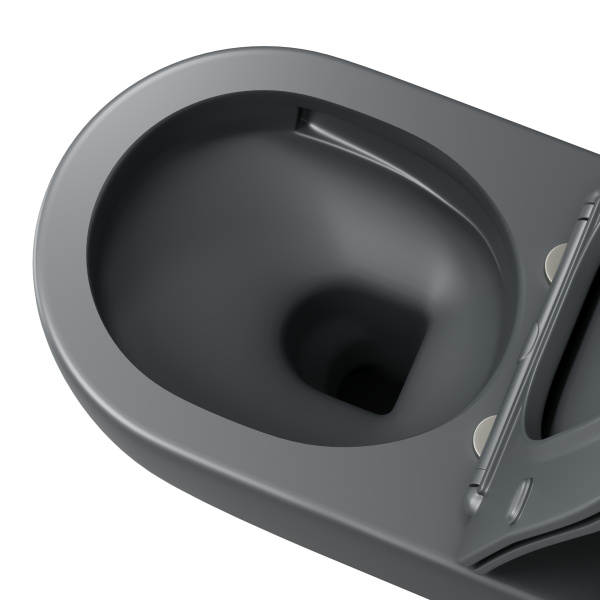 Унитаз подвесной безободковый Grossman  GR-4457GMSQ с сиденьем микролифт