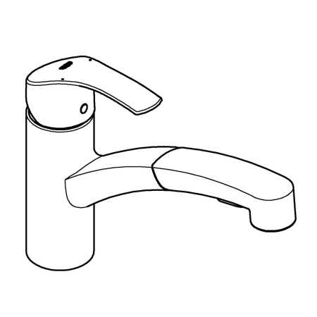 Смеситель для кухни с выдвижным изливом Grohe Eurosmart 30305 DC1 (30305DC1) суперсталь