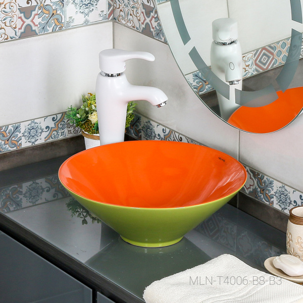 Раковина накладная (40,5х40,5) Melana T4006-B8+B3-806