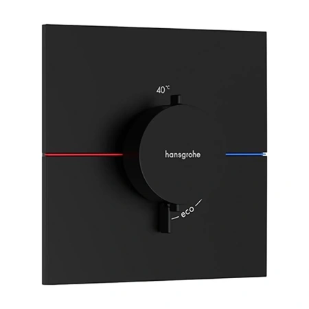 Термостат для душа с регулировкой напора Hansgrohe ShowerSelect Comfort E 15574670 матовый черный