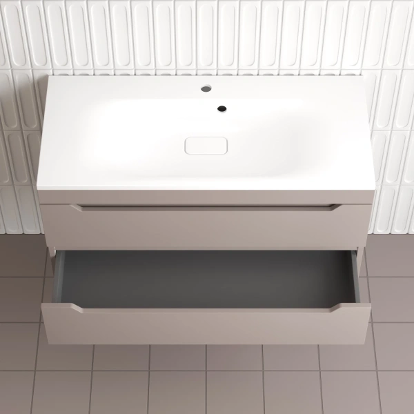 Тумба подвесная без раковины 100 см Style Line Остин ЛС-00002410 тауп матовый