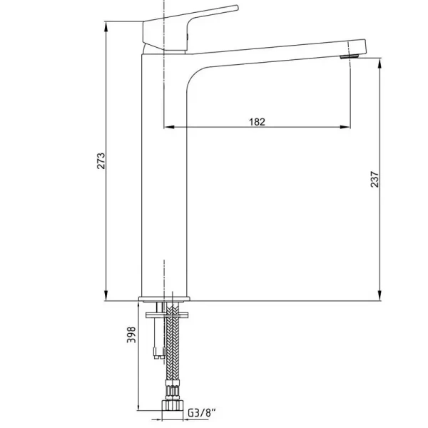 Смеситель для раковины E.C.A Tiera 103588002EX