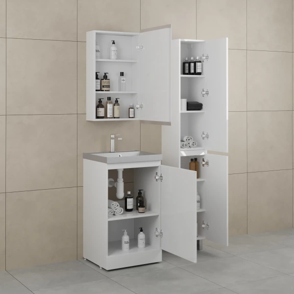 Тумба без раковины 50 см  Style Line Моно СС-00002488 белый глянец