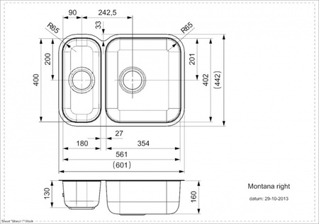 Мойка кухонная Reginox Montana U Right 43519