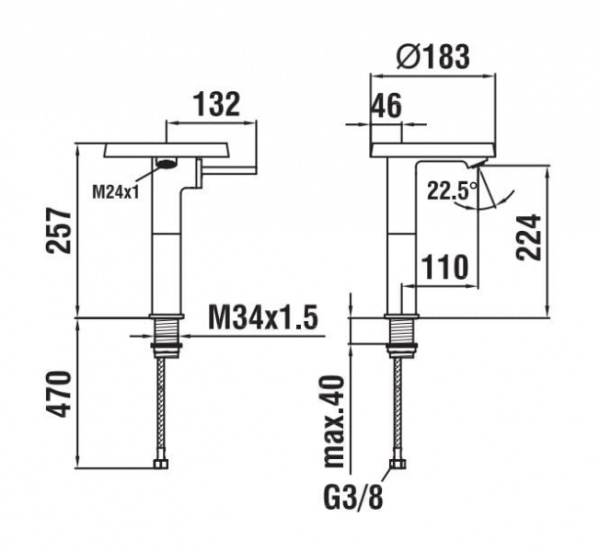 Смеситель для умывальника Laufen Kartell 3.1133.8.004.110.1 Смеситель для умывальника Laufen Kartell 3.1133.8.004.110.1