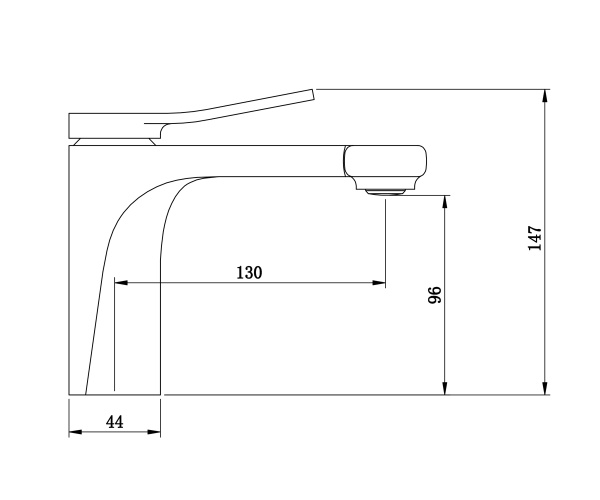 Смеситель для раковины Bronze de Luxe Element EL02XGB