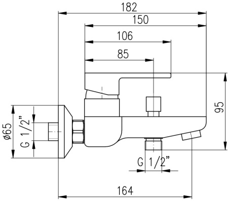 Смеситель для ванны Rav Slezak Vltava VT454.5