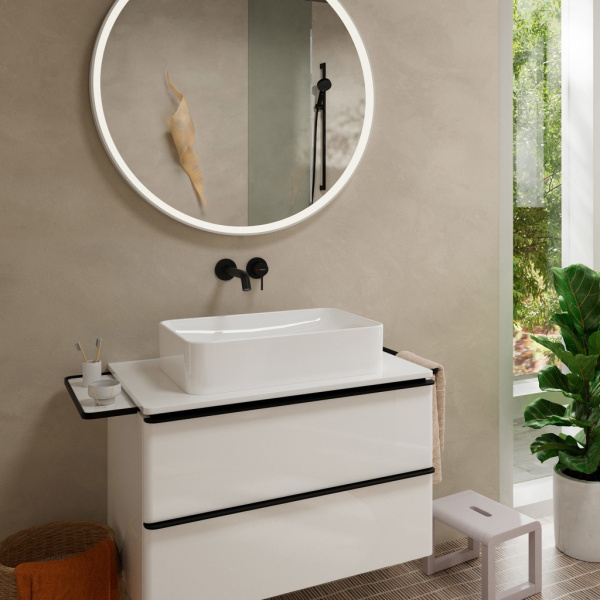 Смеситель для раковины встраиваемый Hansgrohe Tecturis S 73350670 черный матовый