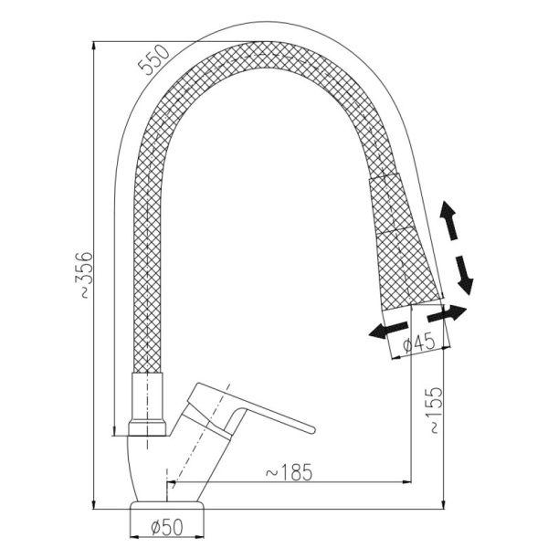 Смеситель для кухни Rav Slezak Colorado CO106.5/13CMATZ