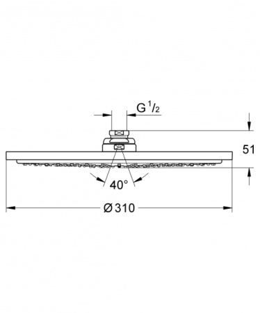 Верхний душ GROHE Rainshower Cosmopolitan 27477DA0
