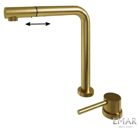 Смеситель для кухни EMAR ЕС - 7027 PVD Golden