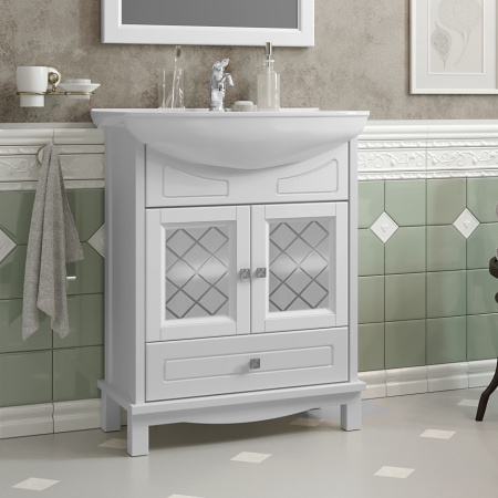 Тумба под раковину Opadiris Омега 65  00-00007358 белый матовый (без раковины)