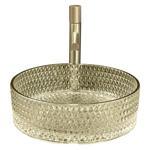 Раковина накладная стеклянная ABBER Glas AK2301GG золото