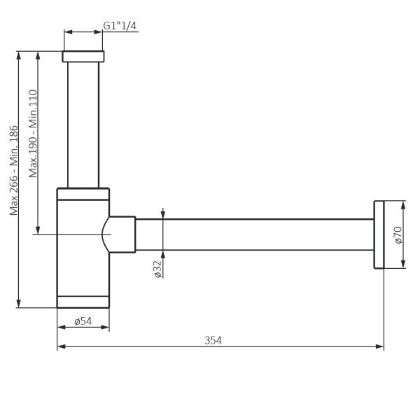 Сифон для раковины  Damixa Option 210800000