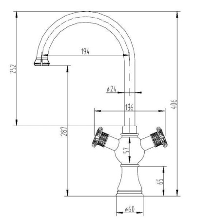 Cмеситель для кухни Zorg A 2004K-BR