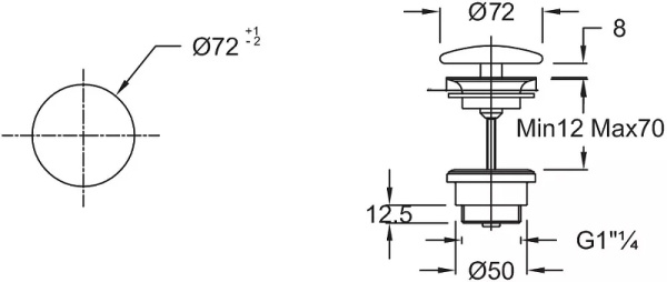 Донный клапан Jacob Delafon E78263-00