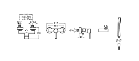 Смеситель для душа Roca Targa 5A2060C0M