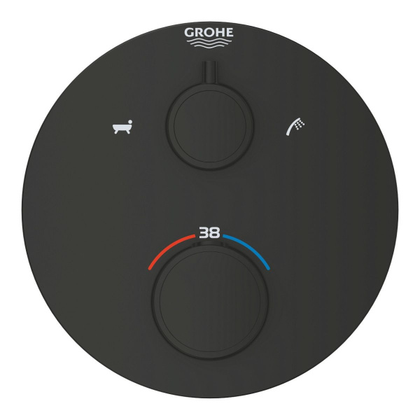 Термостат для ванны GROHE Grohtherm 1022102430 (черный матовый)