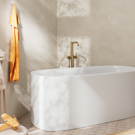 Смеситель для ванны напольный Hansgrohe Tecturis S 73440140 шлифованная бронза