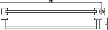 Держатель для полотенец прямой 60 см Savol 95 S-609524