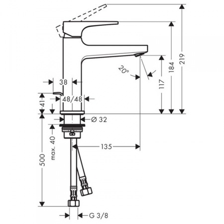 Смеситель для раковины Hansgrohe Metropol 32506000