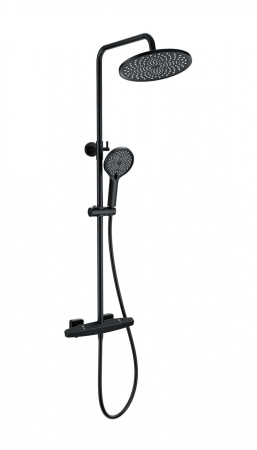 Душевая система с термостатом WONZON & WOGHAND NEO, черный матовый WW-B3045-A-MB