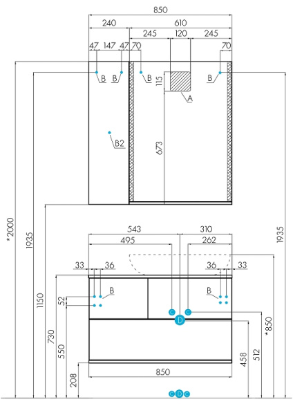 Тумба с раковиной Aquaton Терра 85 1A2472K4TEKA0