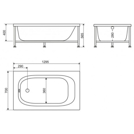 Акриловая ванна BelBagno BB101-130-70