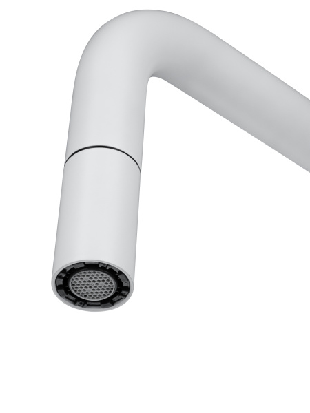 Смеситель для кухни с выдвижным изливом WONZON & WOGHAND, белый матовый WW-6018-MW