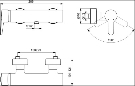 Смеситель для душа Ideal Standard Connect Blue B9924AA
