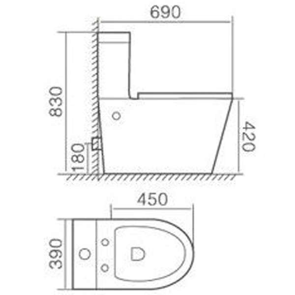 Унитаз компакт напольный Timo Kulo TK-401