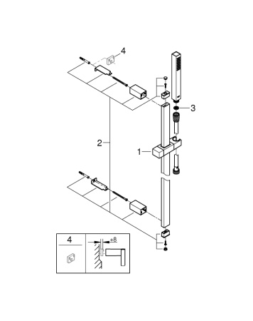 Душевой гарнитур Grohe Euphoria Cube 27936 000 (27936000) хром 