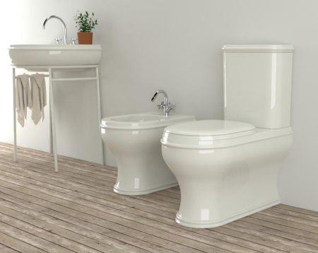 Чаша унитаза напольного Azzurra Charme CHVCMP000000BI/(CHA100/MBP bi) без бачка и сиденья